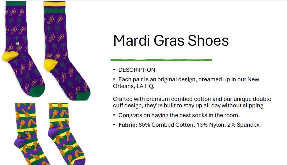 Mardi Gras Socks